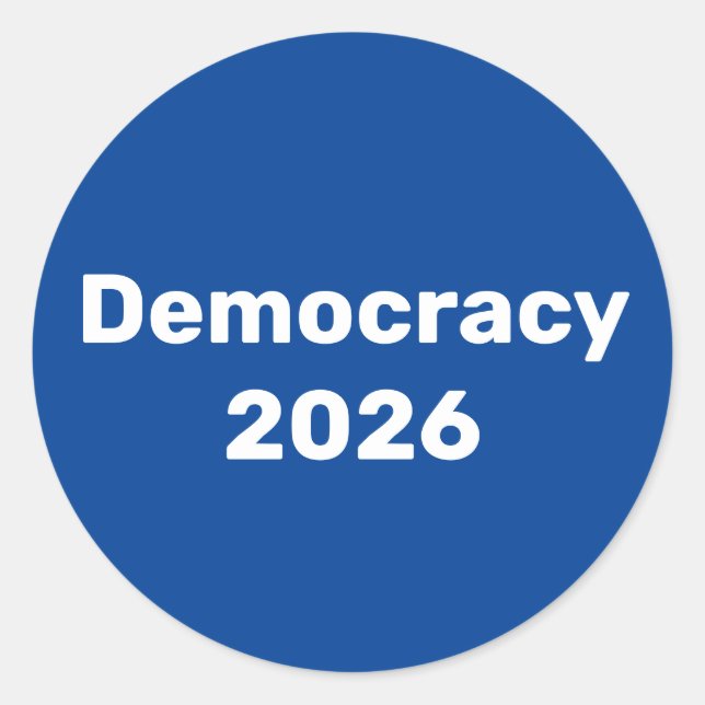 Sticker Rond Démocratie 2026 Élection de mi-mandat (Devant)