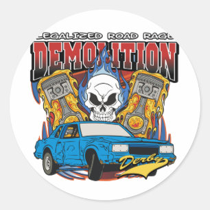 Sticker Rond Démolition Derby
