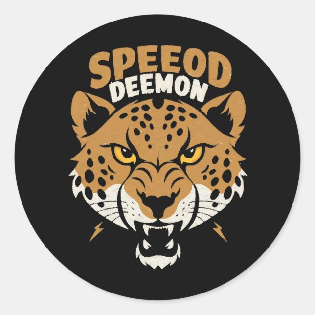 Sticker Rond Démon de la vitesse (Devant)