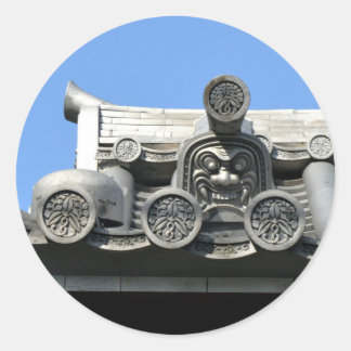 Sticker Rond Demon Tile, Osu Kannon Temple, Nagoya
