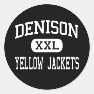 Sticker Rond Denison - Vestes Jaunes - High - Denison Texas