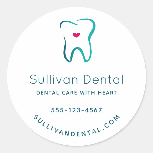 Sticker Rond Dentaire dentaire Dentistrie Image Médicale Entrep (Devant)