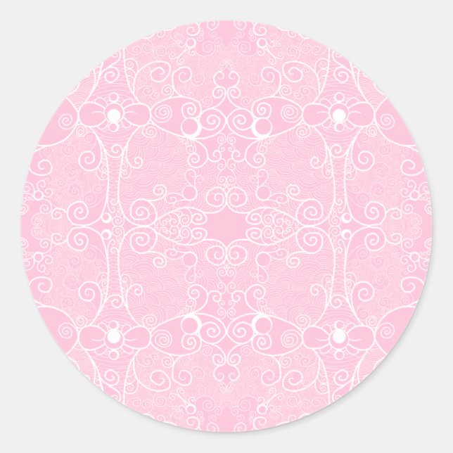 Sticker Rond Dentelle de chouette et de luciole (Devant)