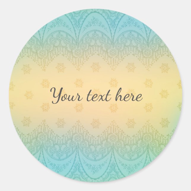 Sticker Rond Dentelle romantique (Devant)