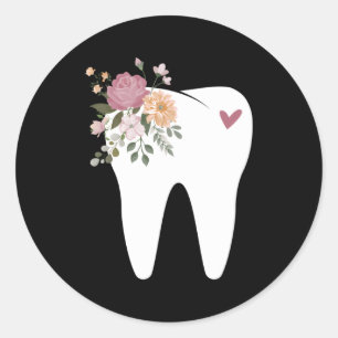 Sticker Rond Dentiste Dental Assistant Oral Hygiéniste Débit de