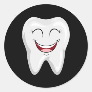 Sticker Rond Dentiste Dents Dental Docteur Dentaire Dent Dos Dr