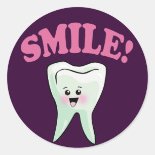 Sticker Rond Dentisterie amusante