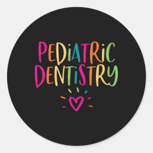 Sticker Rond Dentisterie Pédiatrique Pour Équipe Personnel Dent