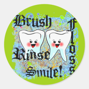 Sticker Rond Dentistes Professionnels dentaires