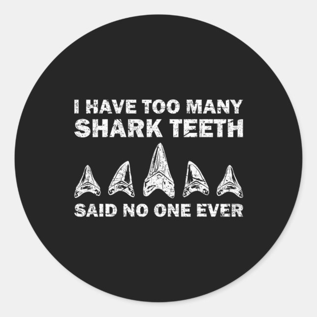 Sticker Rond Dents de requin cool Collector Don Dents de requin (Devant)