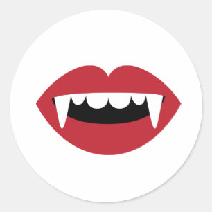 Sticker Rond Dents de vampire