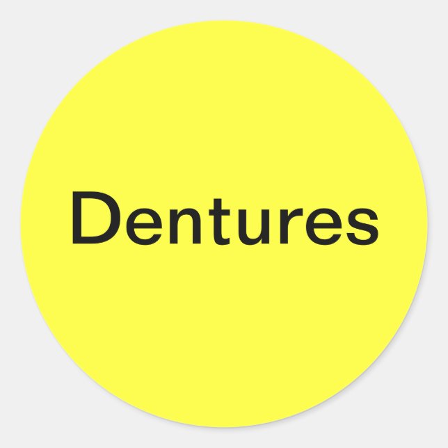 Sticker Rond Dentures Étiquette/ (Devant)