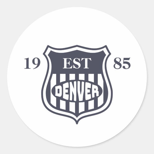 Sticker Rond Denver (Devant)