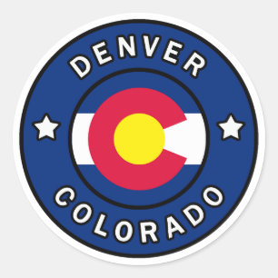 Sticker Rond Denver Colorado