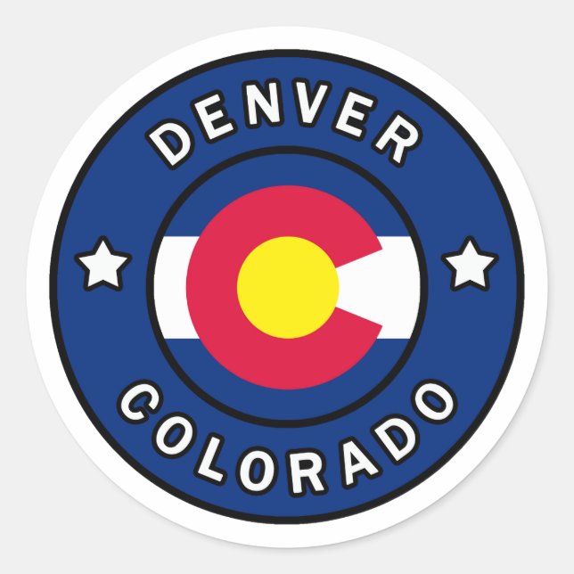 Sticker Rond Denver Colorado (Devant)