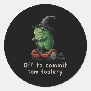 Sticker Rond Départ Pour Engager Tom Foolery Frog