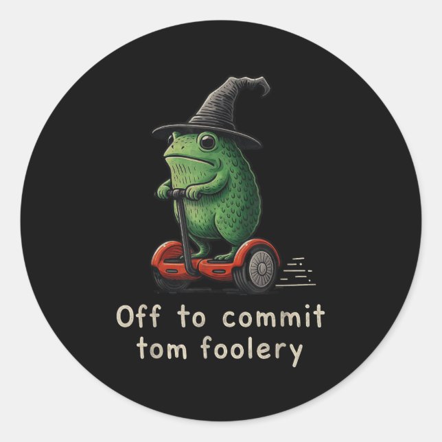 Sticker Rond Départ Pour Engager Tom Foolery Frog (Devant)