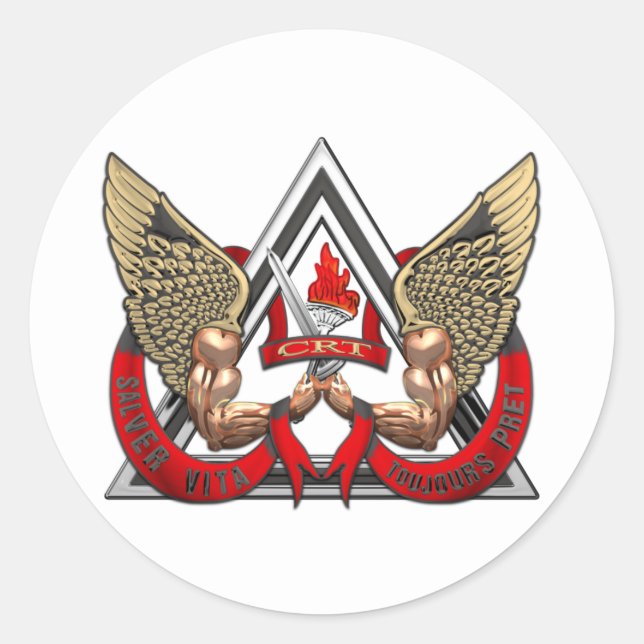 Sticker Rond Département de correction de Californie CRT (Devant)