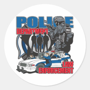 Sticker Rond Département de police