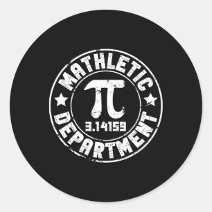 Sticker Rond Département Mathétique 3.14159 Pi Jour Enseignant
