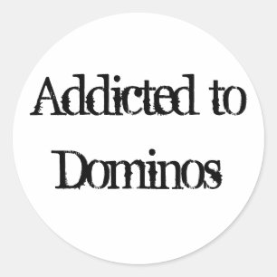 Sticker Rond Dépendant aux dominos