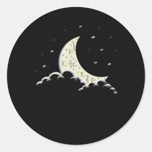 Sticker Rond Déplaisant Pastel Goth Moon Wiccan