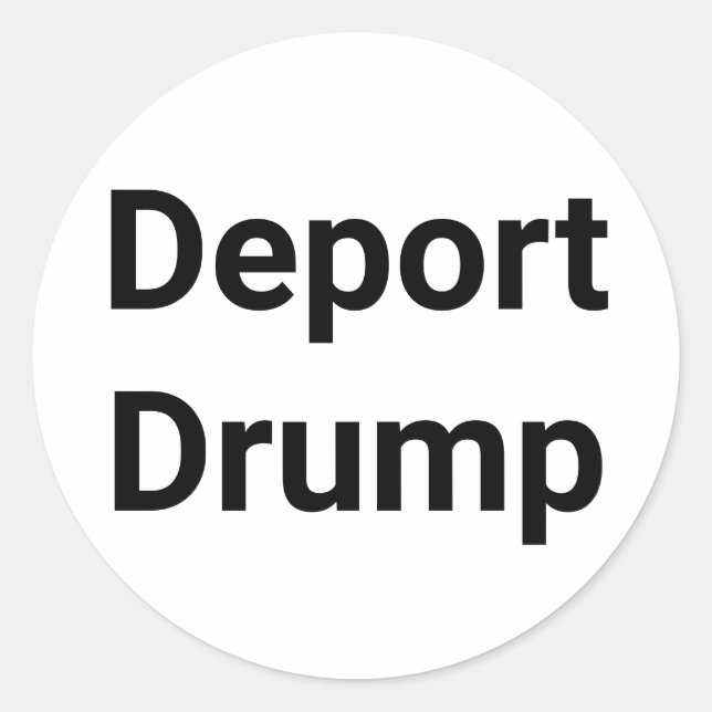 Sticker Rond Déporter Drump Comic Splash-Art Hankamer Artjunkha (Devant)