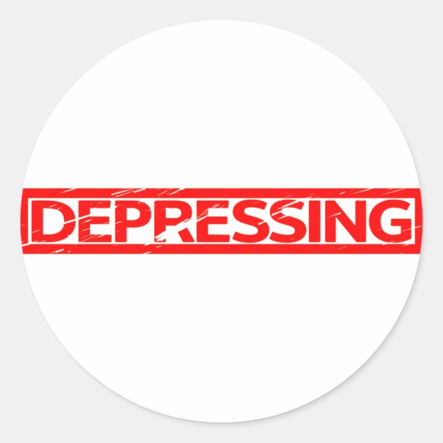 Sticker Rond Dépression du tampon (Devant)