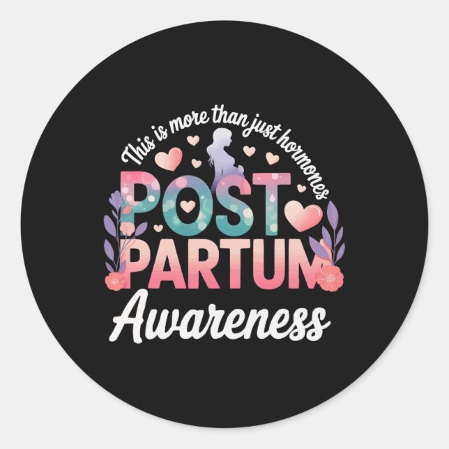 Sticker Rond Dépression post-partum Mère Maman Santé mentale ma (Devant)