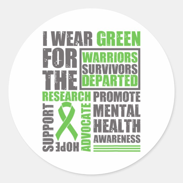 Sticker Rond Dépression suicidaire Prévention de la santé menta (Devant)