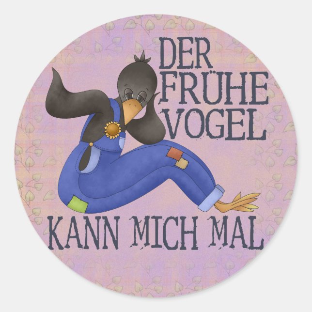 Sticker Rond Der Frühe Vogel (Devant)
