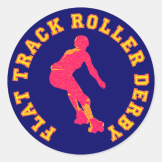 Sticker Rond Derby à rouleau de voie plate