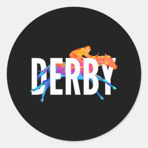 Sticker Rond Derby Day Horse Racing Kentucky Epsom 2022