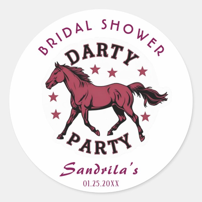 STICKER ROND DERBY PARTY (Devant)