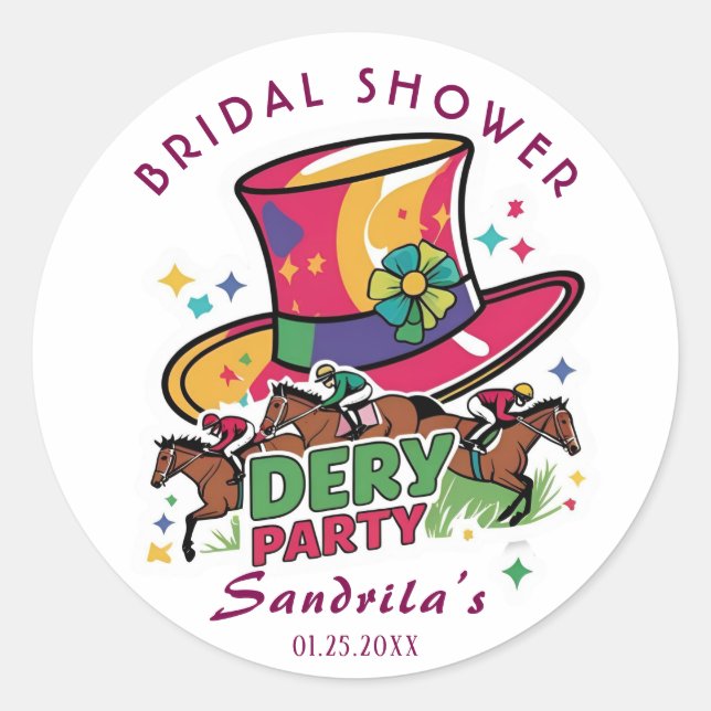 STICKER ROND DERBY PARTY (Devant)