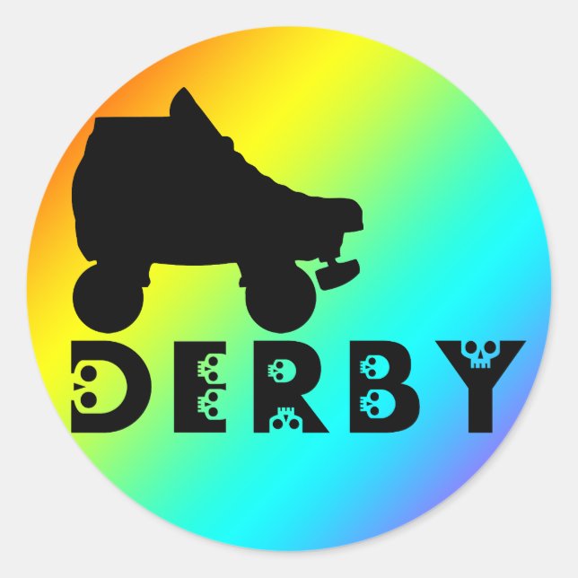 Sticker Rond derby : skullphabet (Devant)
