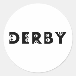 Sticker Rond derby : skullphabet