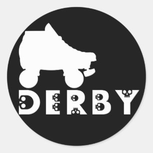 Sticker Rond derby : skullphabet