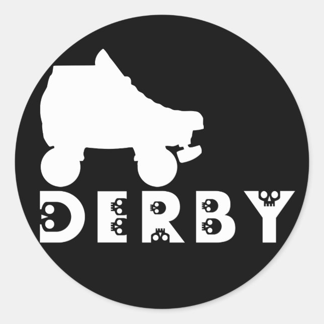 Sticker Rond derby : skullphabet (Devant)