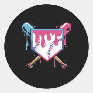 Sticker Rond Dérive De Baseball Pour Hommes Femmes Glacée Dériv