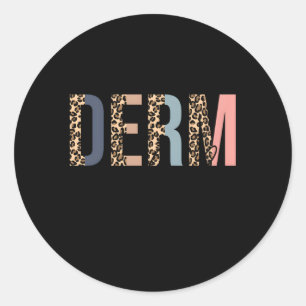 Sticker Rond Derm Lady Dermatologie dermatologue cosmétique