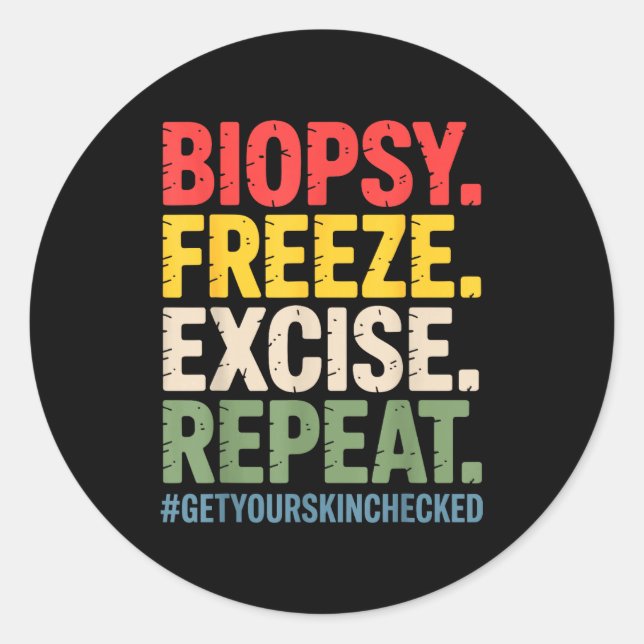 Sticker Rond Dermatologist Art For Men Women Dermatology Dermat (Devant)