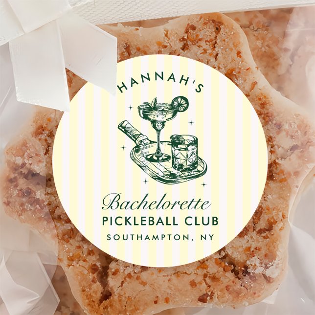 Sticker Rond Dernier balancement avant le week-end Pickleball B (Créateur téléchargé)