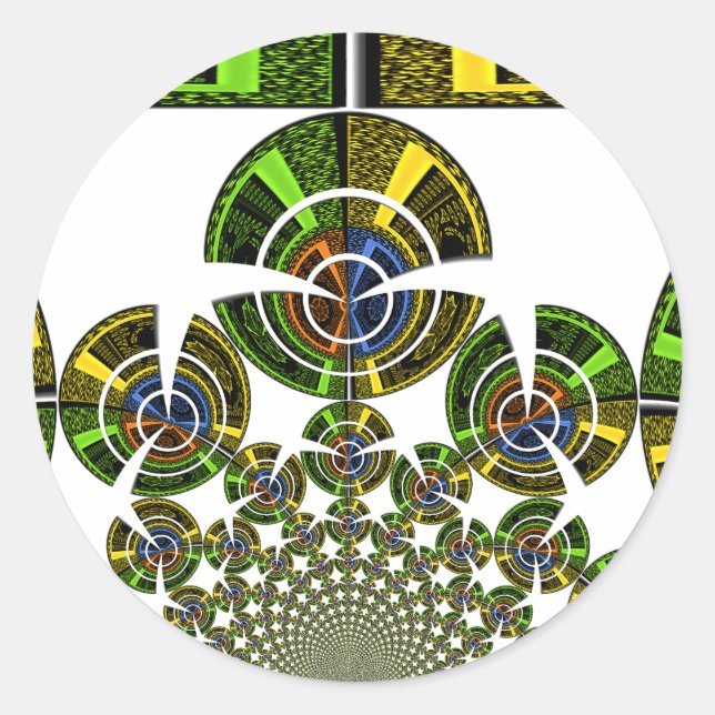 Sticker Rond Dernier motif culturel maasaï africain (Devant)