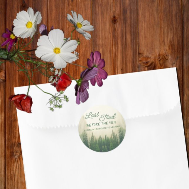 Sticker Rond Dernier Sentier Avant La Bachelorette Du Voile (Créateur téléchargé)