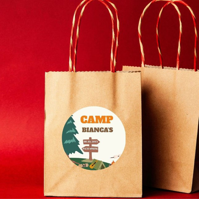 Sticker Rond Dernier sentier avant le camp de la Veuve épouse (Créateur téléchargé)