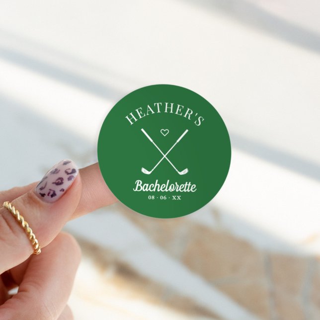 Sticker Rond Dernier Swing Golf Bachelorette (Créateur téléchargé)