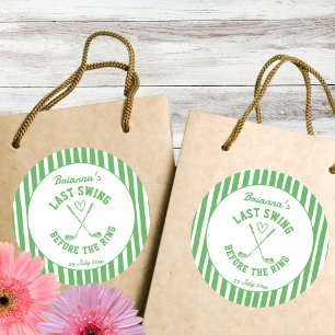 Sticker Rond Dernier swing golf club de pays Bachelorette faveu