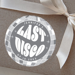 Sticker Rond Dernière Disco les années 70 Retro Super Bachelore