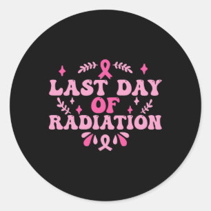 Sticker Rond Dernière Journée De Radiation Chimique Cancer Du S